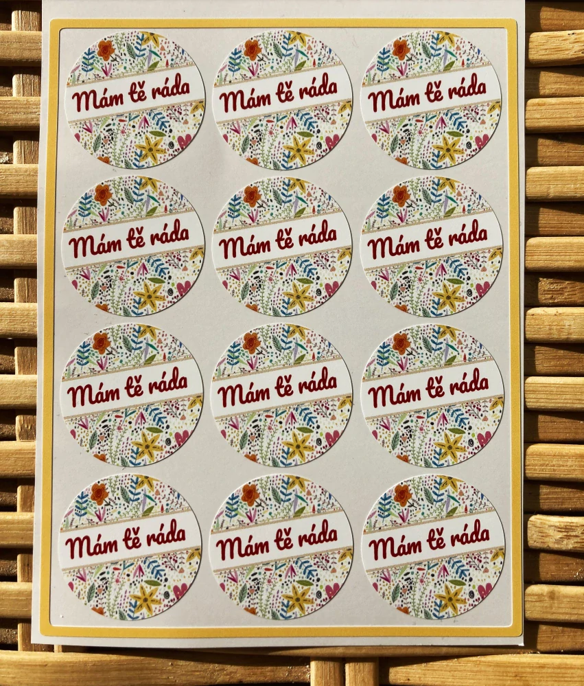 Mám tě ráda 12 ks / 3 cm