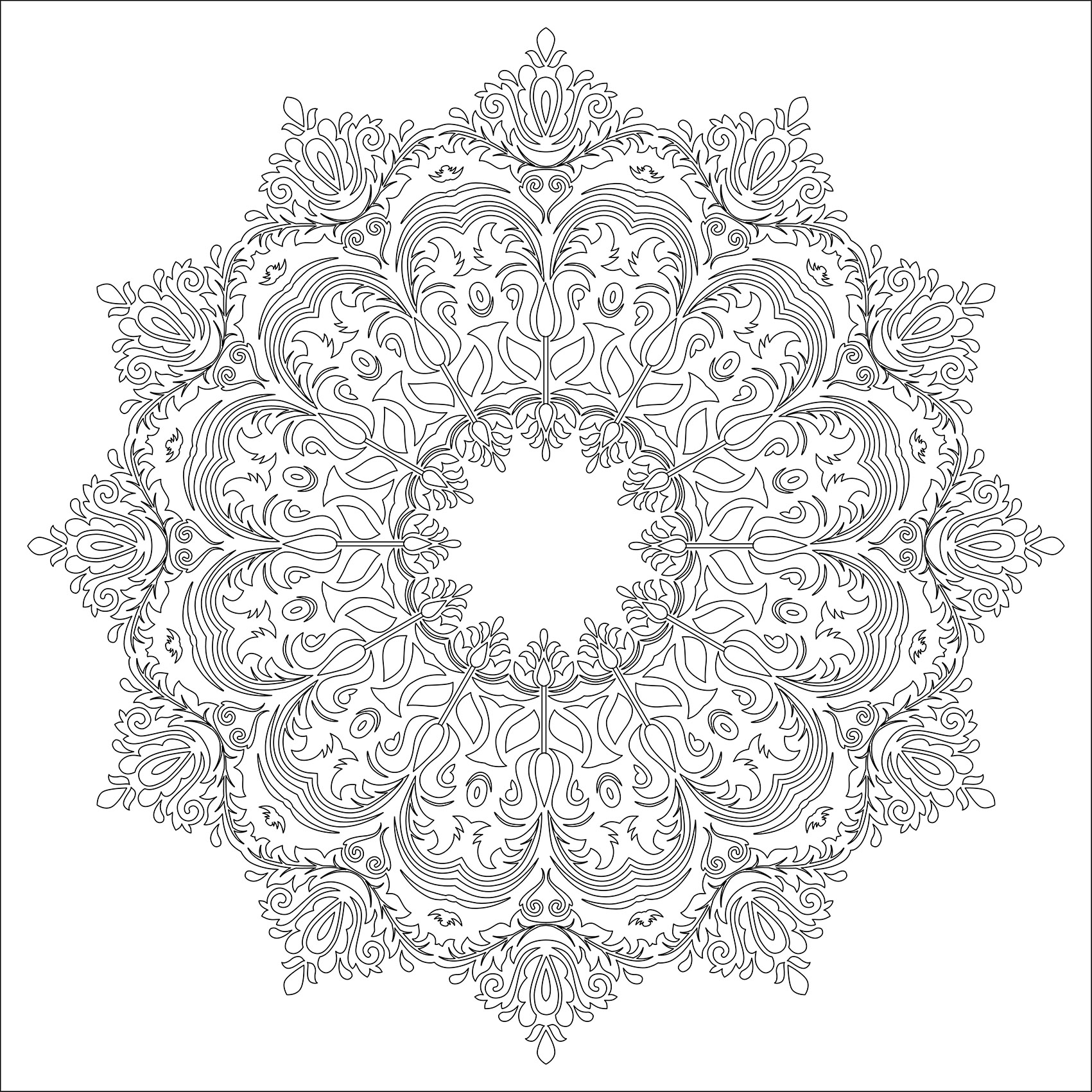 MANDALA / 40x40 cm