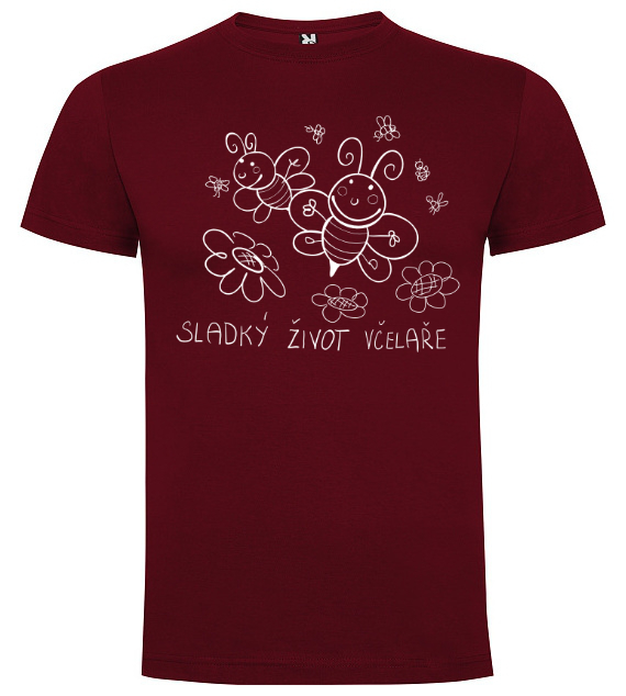 tričko s vlastním motivem, Granátová, M, Pánská / Unisex
