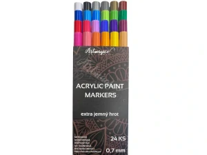 Akrylový popisovač s Extra jemným hrotem (0,7 mm) 24 ks 