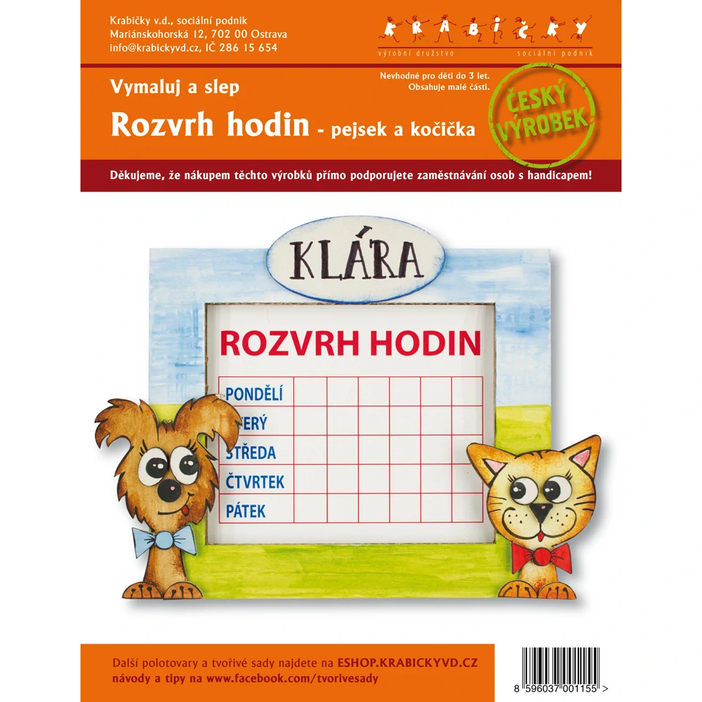 Rozvrh hodin - Pejsek a kočička
