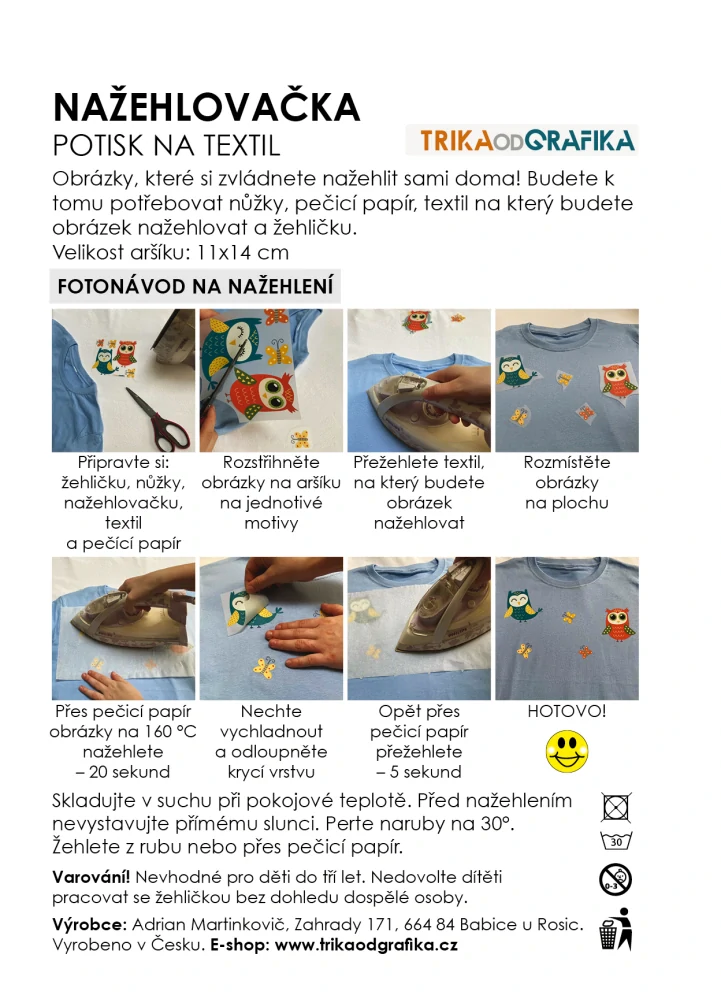Včela – nažehlovačka