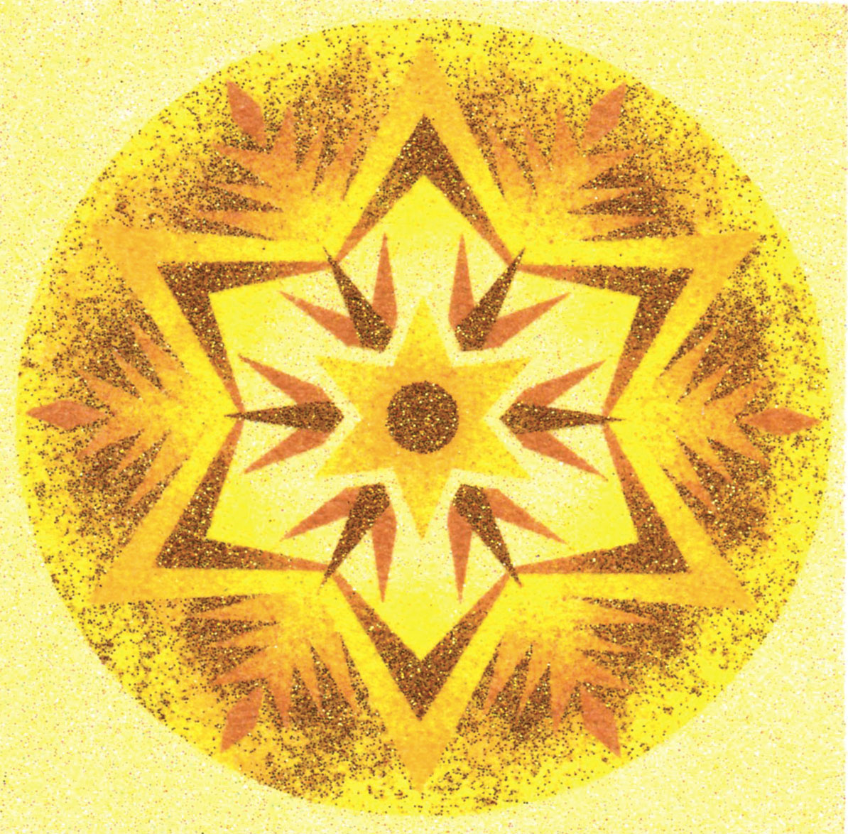 sada Vánoční HVĚZDY – ZLATOŽLUTÉ /10x10 cm