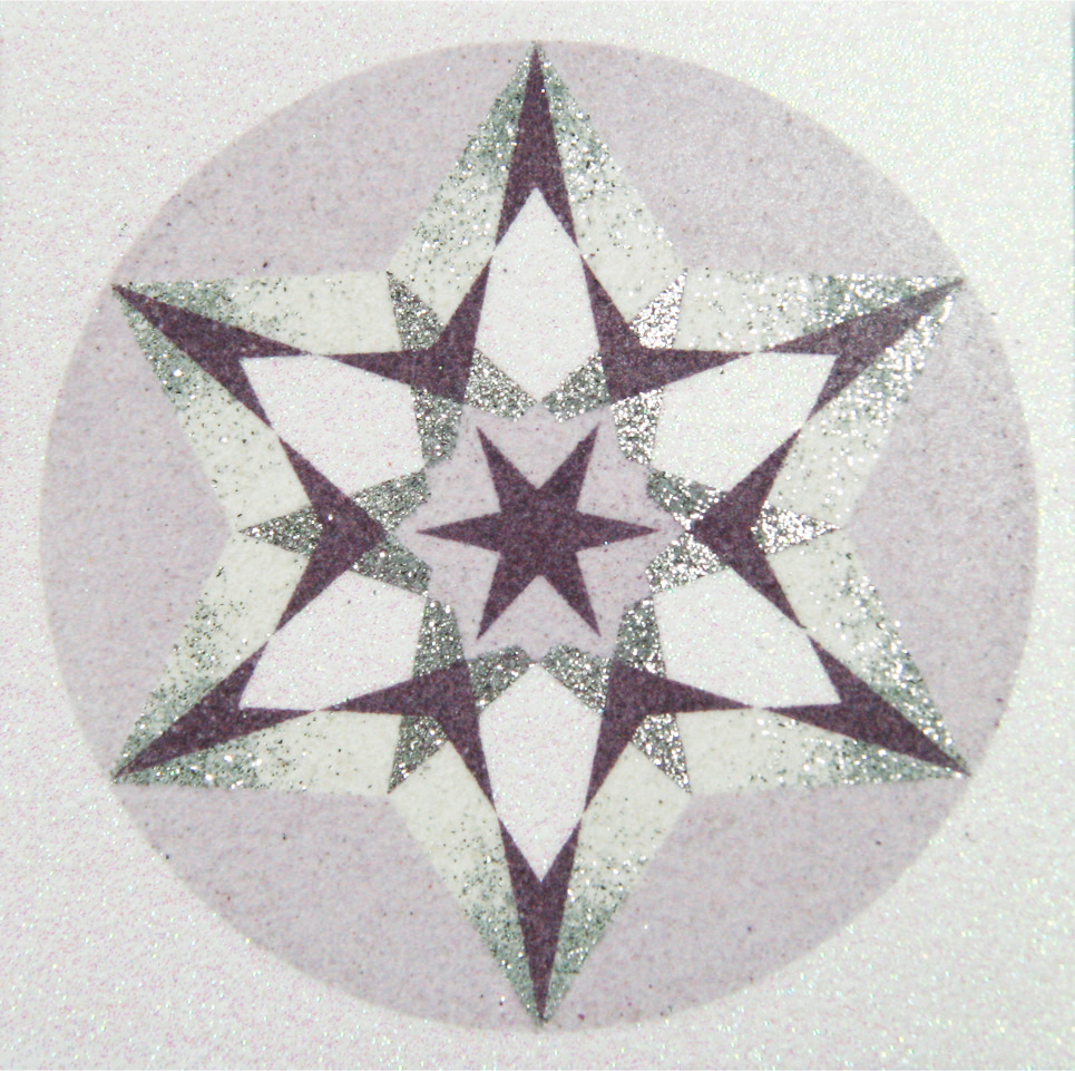 sada Vánoční HVĚZDY – FIALOVOSTŘÍBRNÉ / 10x10 cm