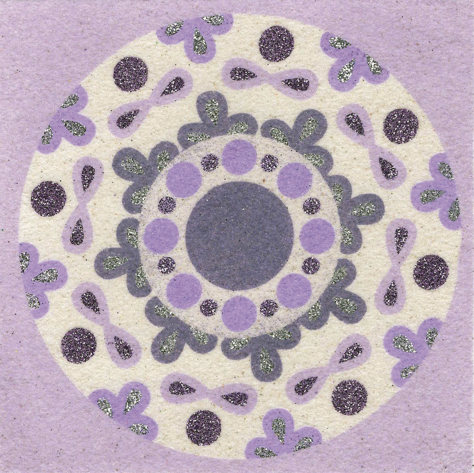 sada mandaly FIALOVÉ / 10x10 cm