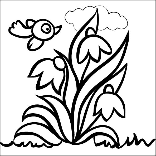 sada JARNÍ motivy / 10x10 cm