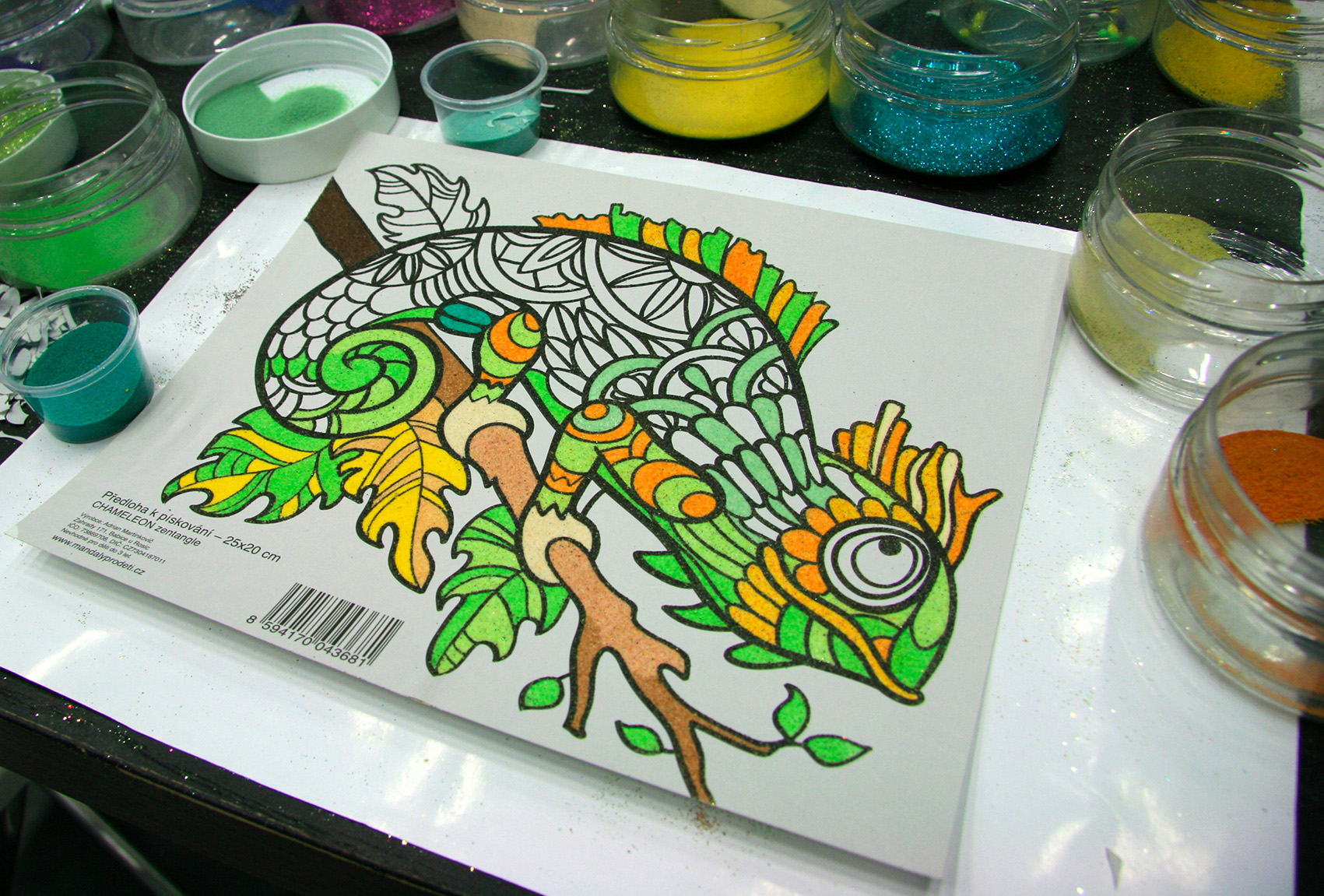 CHAMELEON zentangle / 20x25 cm