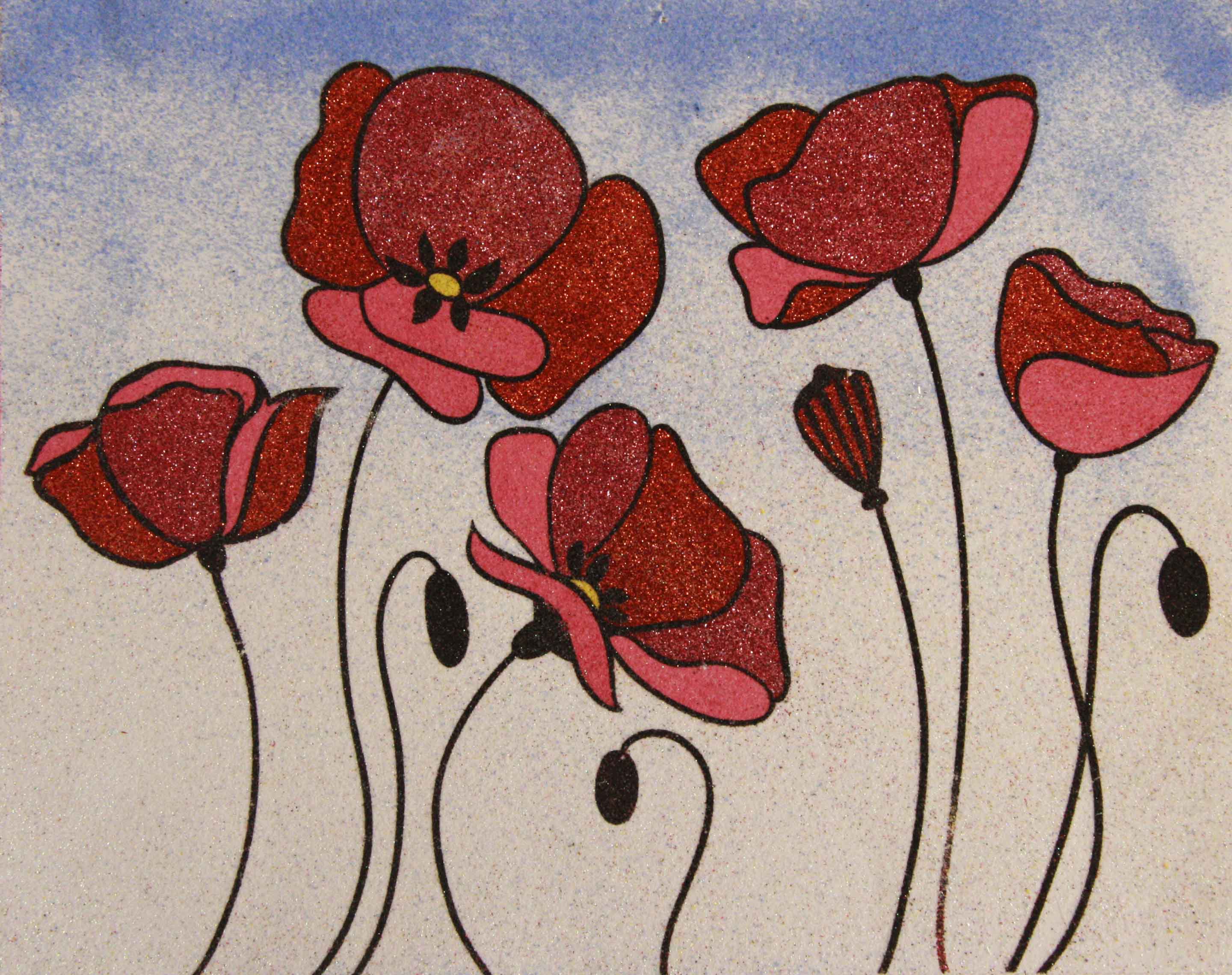 VLČÍ MÁKY / 25x20 cm