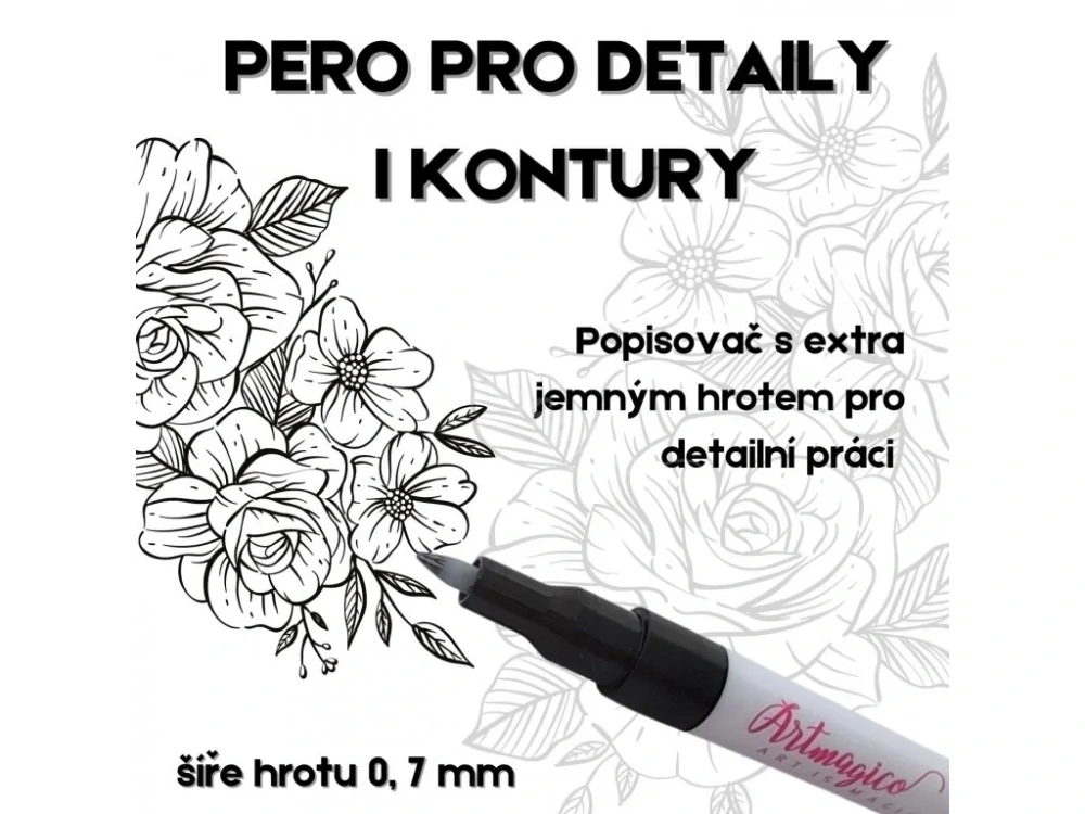 Akrylový popisovač s Extra jemným hrotem (0,7 mm) 24 ks 