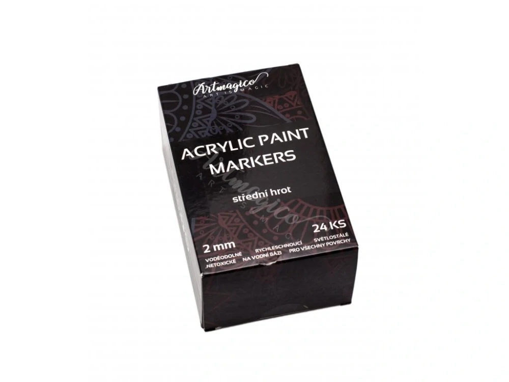 Akrylový popisovač se středním hrotem (2 mm) 24 ks