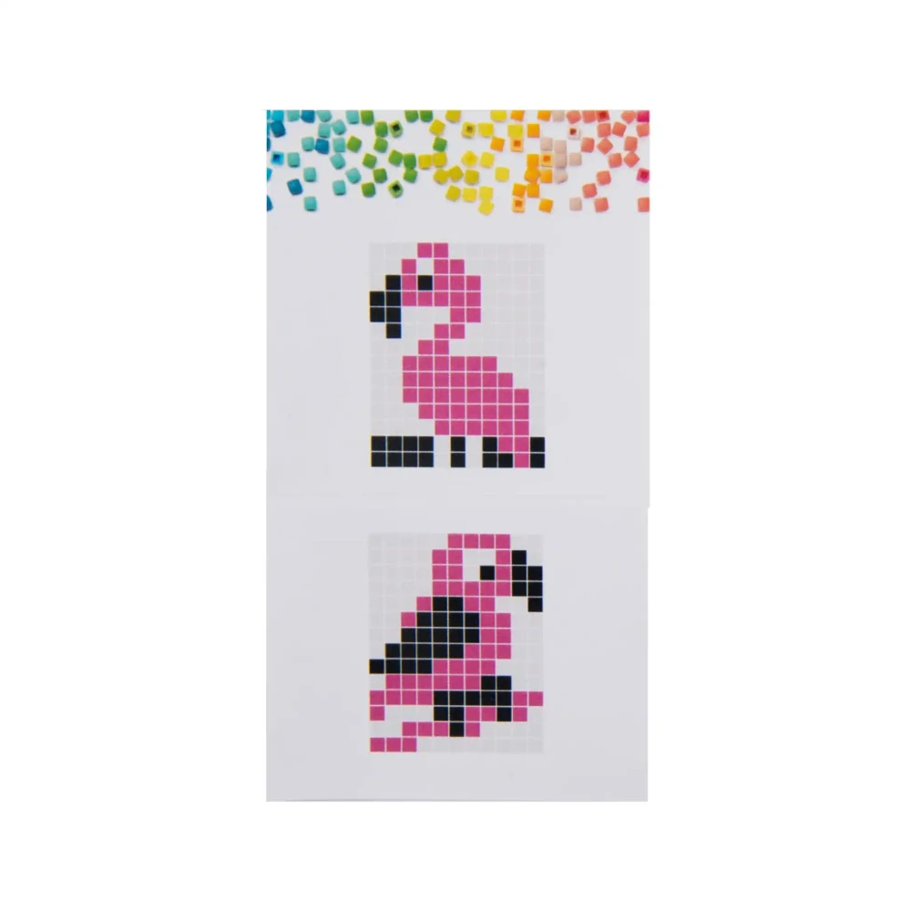 Pixel klíčenka plameňák 1ks