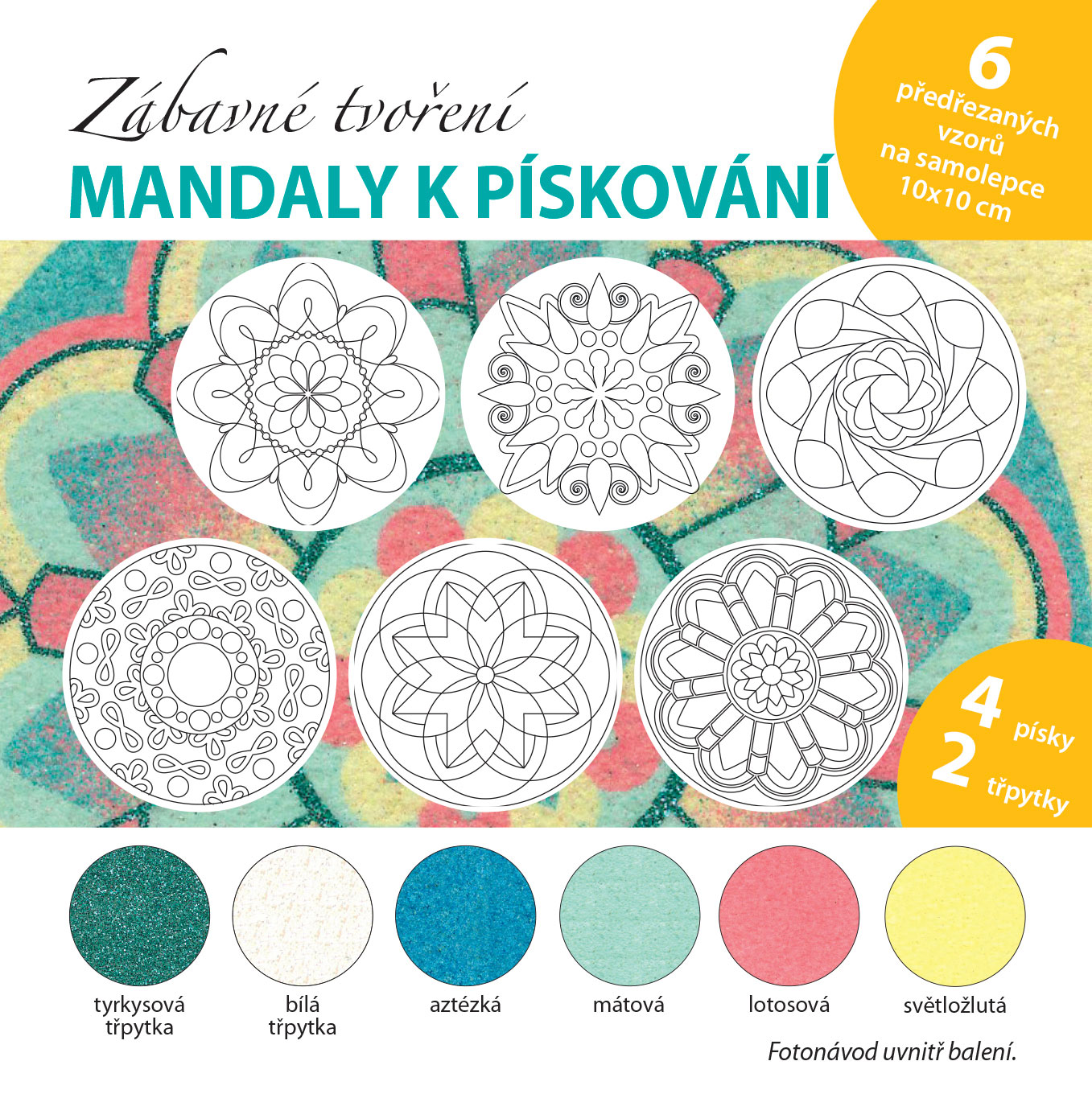 sada mandaly MÁTOVÉ / 10x10 cm 