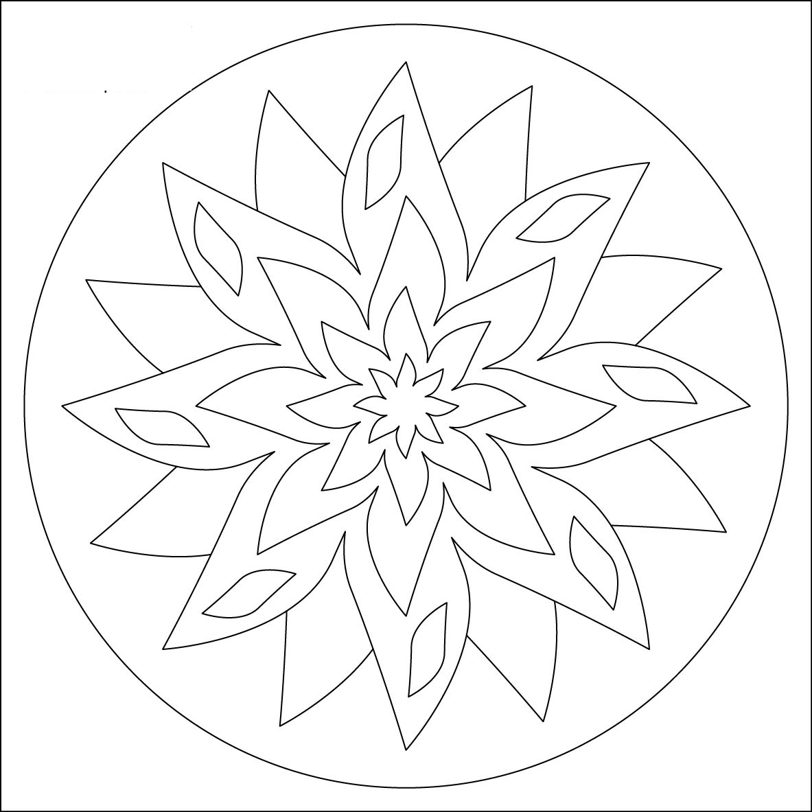 sada MANDALY – bílé / 20x20 cm