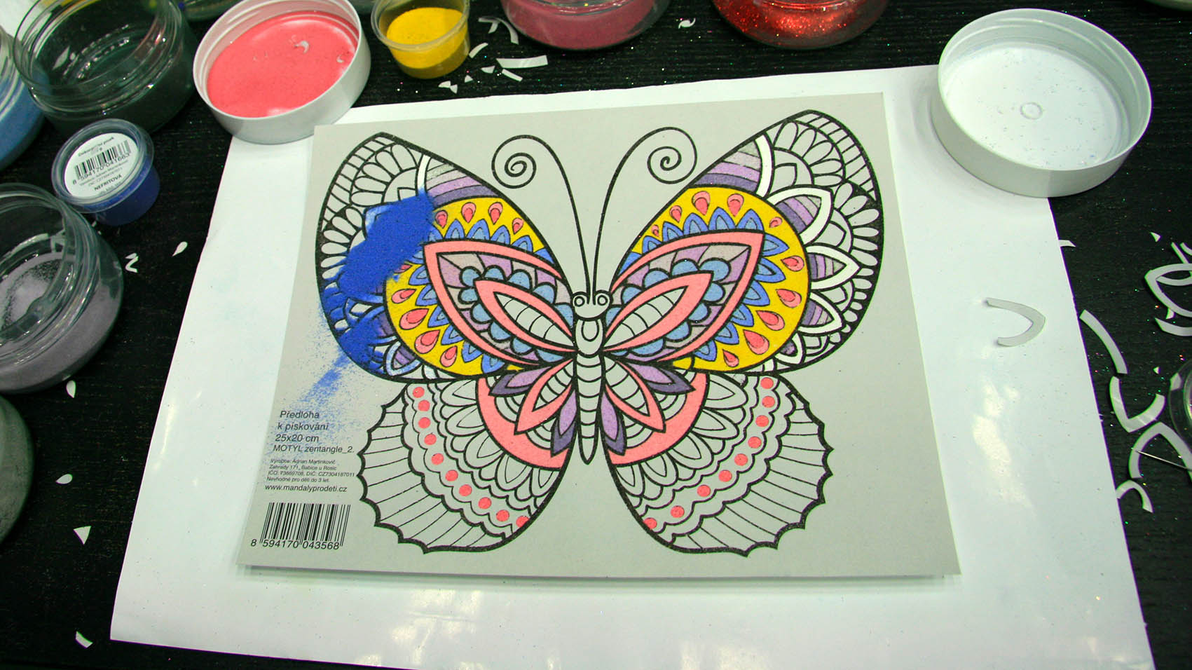 MOTÝL zentangle II. / 25x20 cm