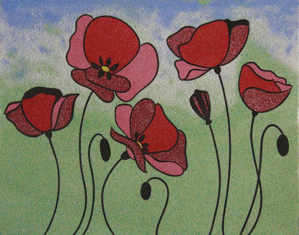 VLČÍ MÁKY / 25x20 cm