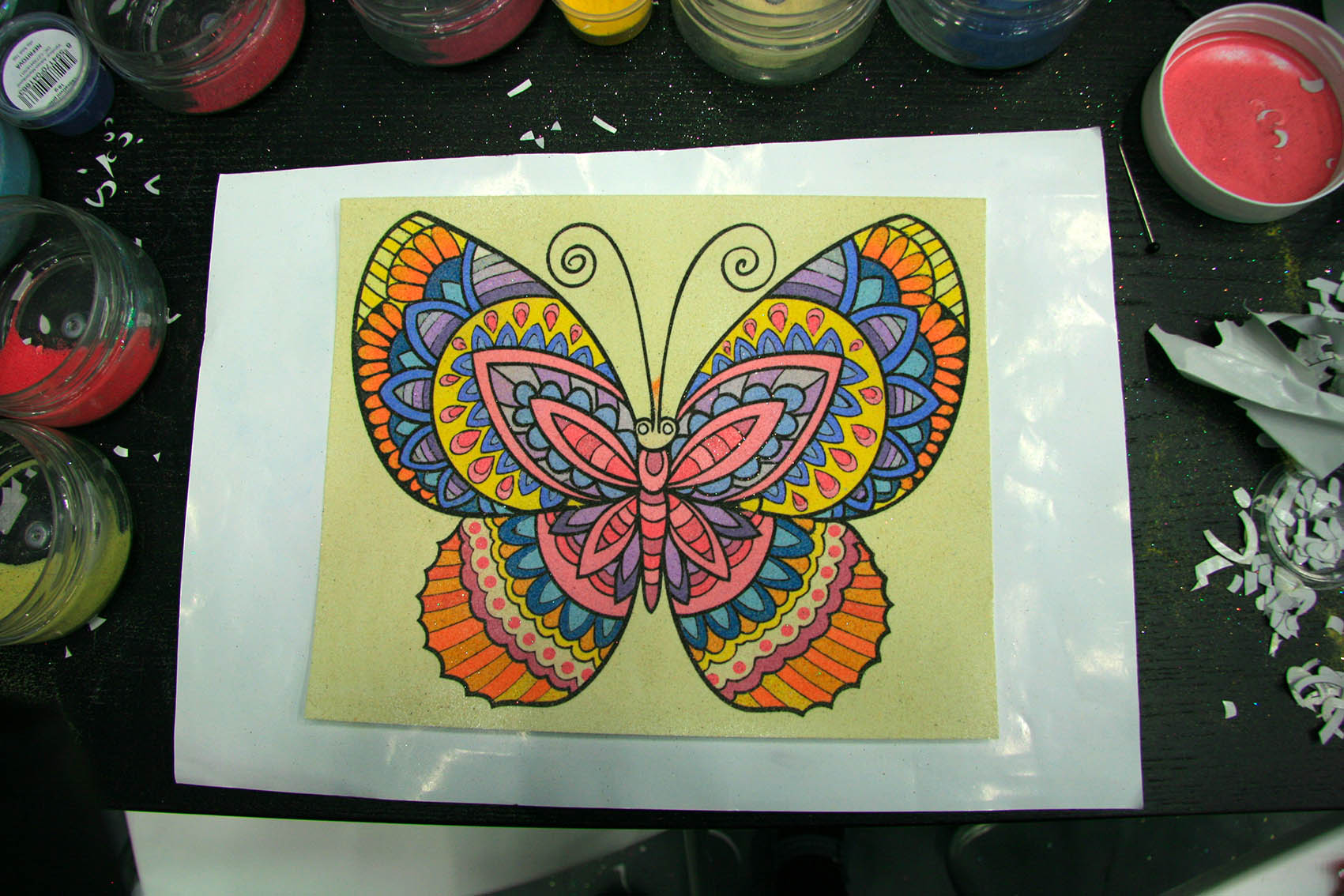 MOTÝL zentangle II. / 25x20 cm