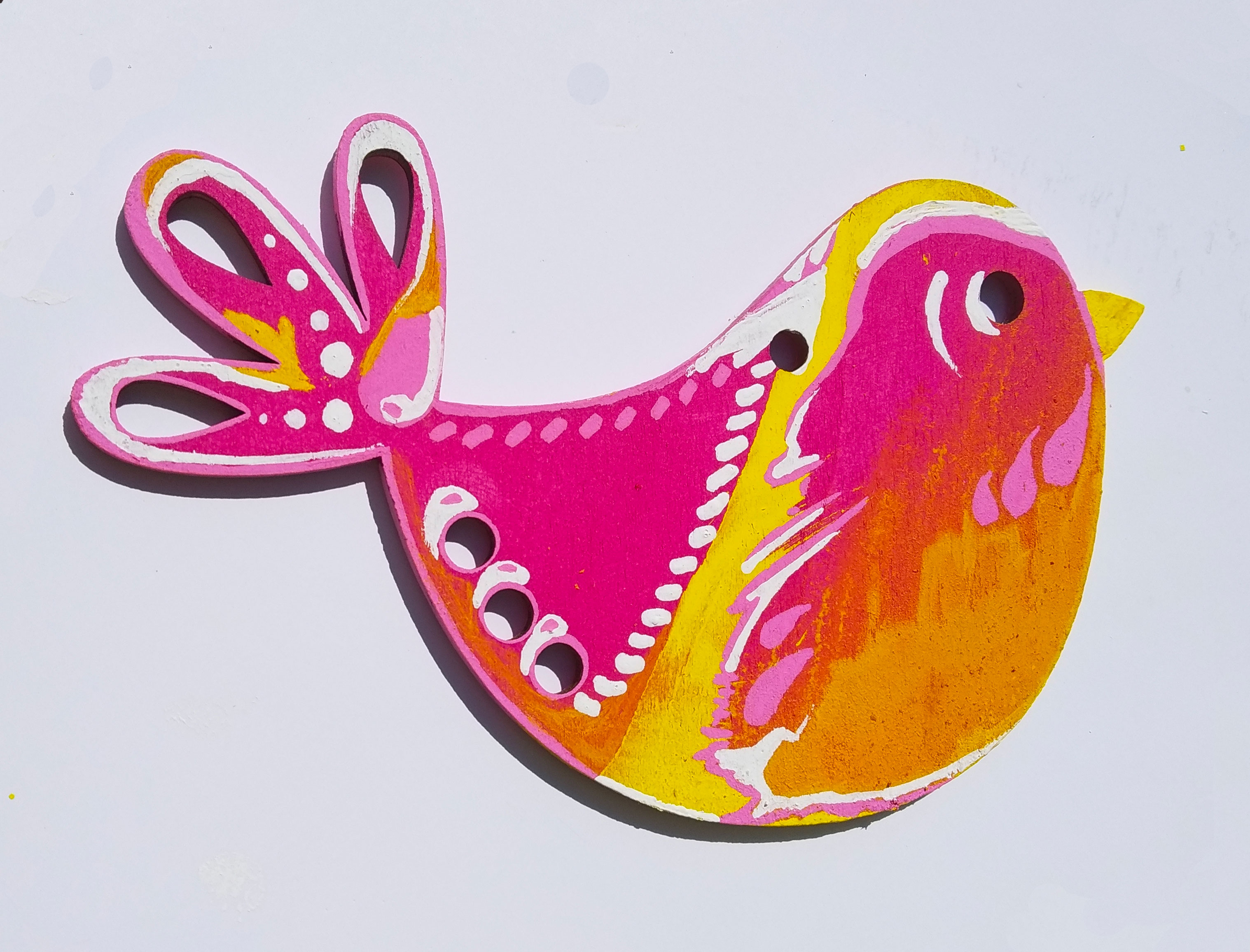 Ptáček z překližky 4. / 13x8 cm