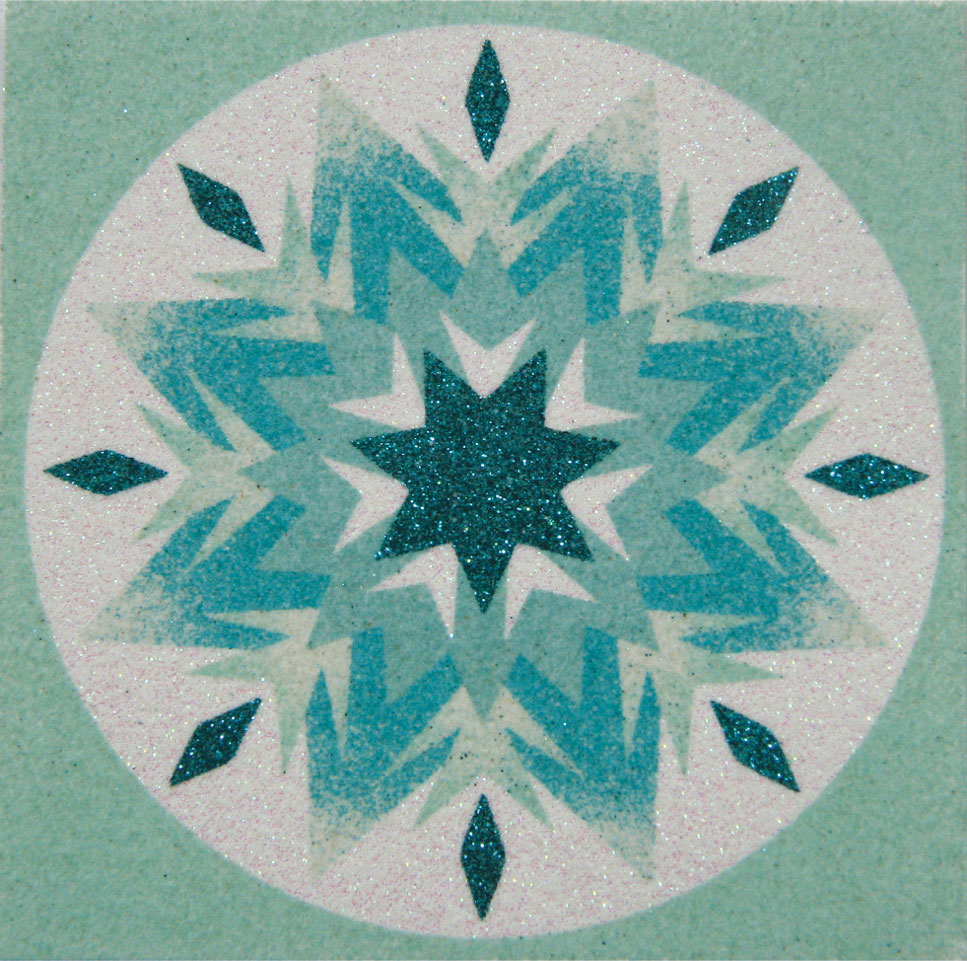 sada Vánoční HVĚZDY – TYRKYSOVÉ / 10x10 cm