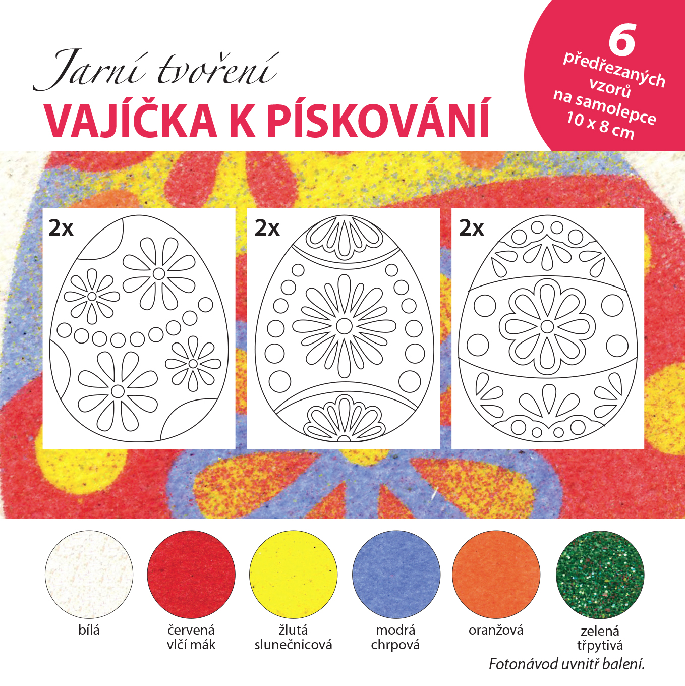 sada Velikonoční VAJÍČKA / 10x8 cm