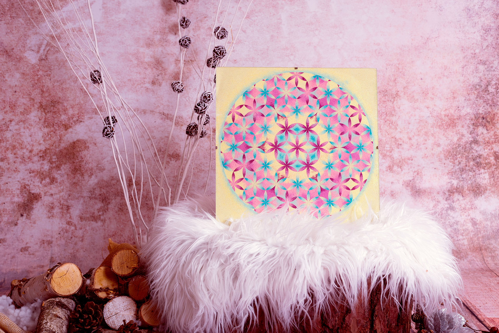 mandala KVĚT ŽIVOTA / 30x30 cm