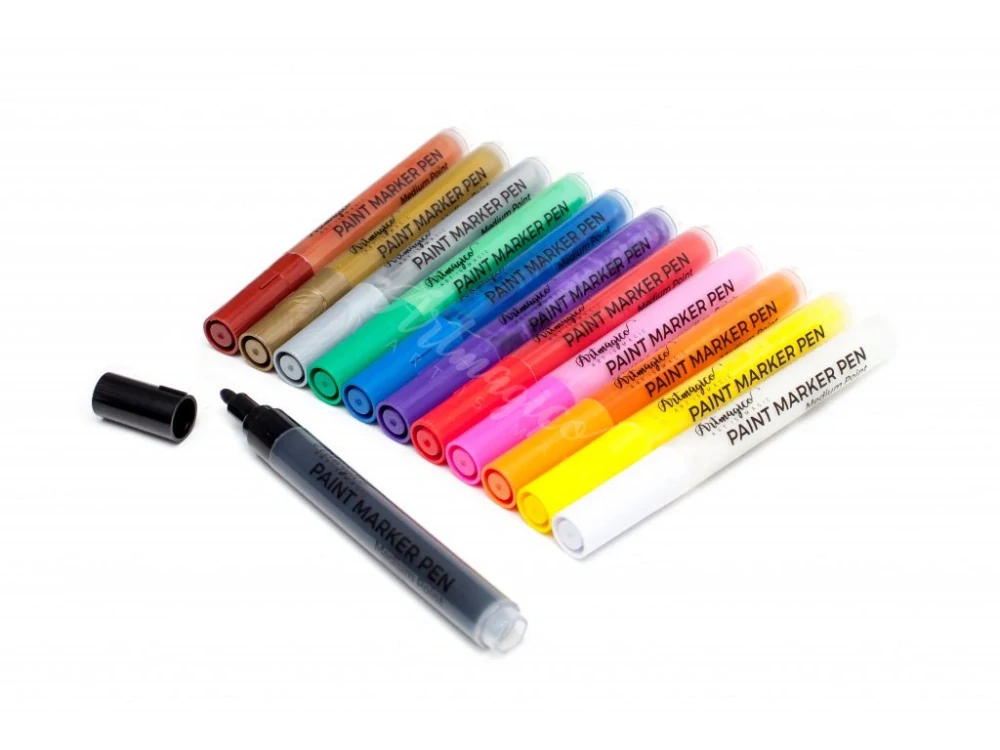 Akrylový popisovač se středním hrotem (2 mm) 12 ks 