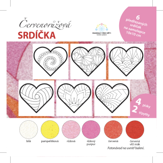 sada SRDÍČKA / 10x10 cm