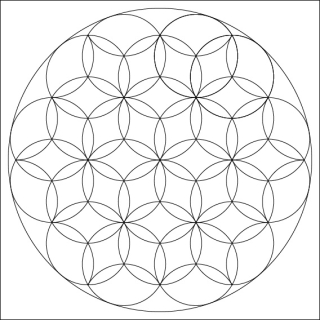 MANDALA 22. KVĚT ŽIVOTA / 20x20 cm