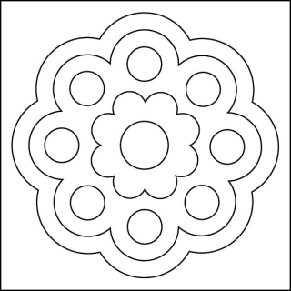 mandala L / 10x10 cm