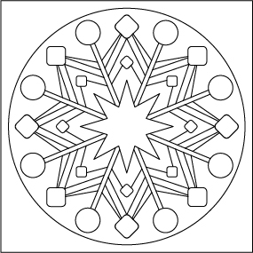 hvězda H1 / 10x10 cm