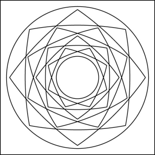 mandala O / 10x10 cm