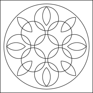 mandala Q / 10x10 cm