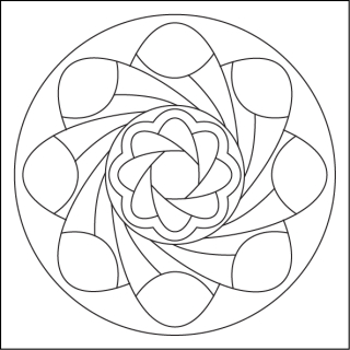 mandala W / 10x10 cm