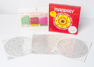 sada MANDALY – červené / 20x20 cm