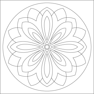 mandala 4. / 20x20 cm