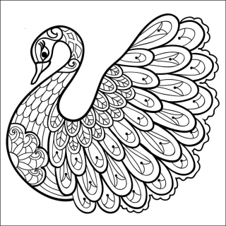 LABUŤ zentangle / 20x20 cm