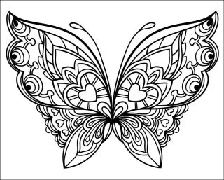 MOTÝL zentangle I. / 25x20 cm