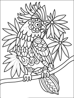 PAPOUŠEK zentangle / 15x20 cm