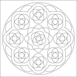 mandala 10. / 20x20 cm