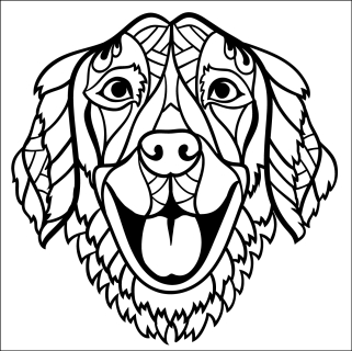 PES zentangle / 20x20 cm
