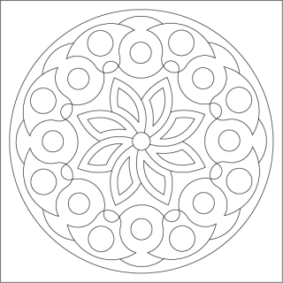 mandala 12. / 20x20 cm