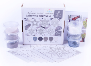 sada Vánoční HVĚZDY – STŘÍBRNÉ / 10x10 cm