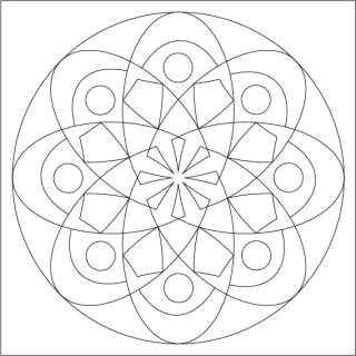 mandala 13. / 20x20 cm