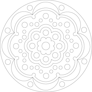 mandala 14. / 20x20 cm