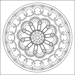 TŘEBÍČSKÁ ROZETA / 30x30 cm