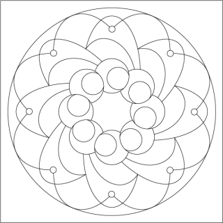mandala 15. / 20x20 cm