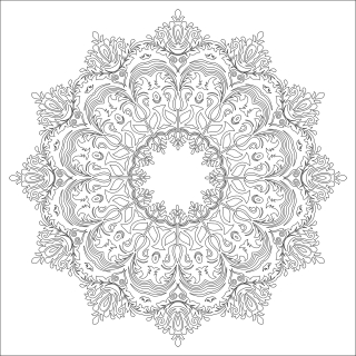 MANDALA / 40x40 cm
