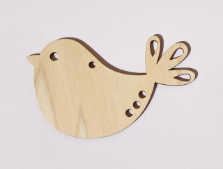 Ptáček z překližky 2. / 13x8 cm