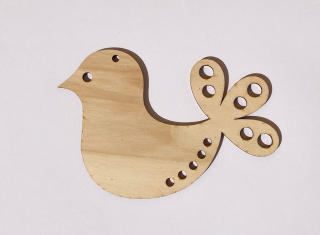 Ptáček z překližky 3. – 14,5 x 9,5 cm 