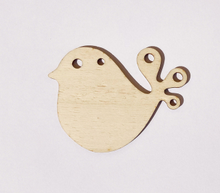 Ptáček z překližky 1. / 10x8 cm