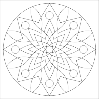 mandala 18. / 20x20 cm